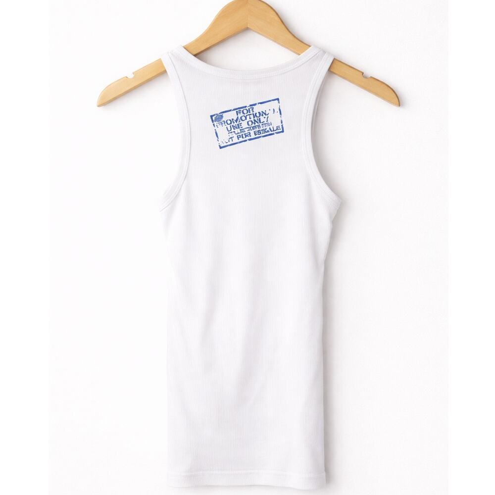 Vintage Dickies Girl Logo Tank Y2K Streetwear Ribbed Cotton Graphic Top Retro - Picture 3 of 4